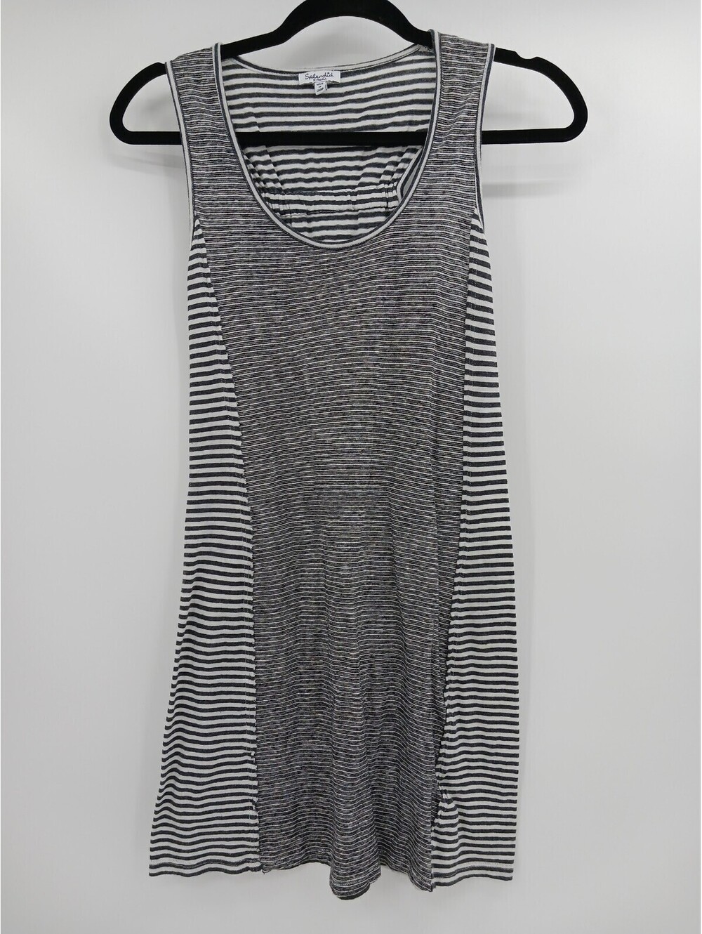 Splendid Womens Dress Extra Small Gray Stripe Scoop Neck Sleeveless Short Party